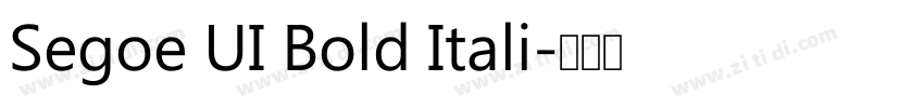 Segoe UI Bold Itali字体转换